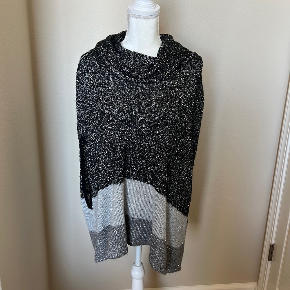 Chico’s S/M Cape Sweater with Open Sleeves #180